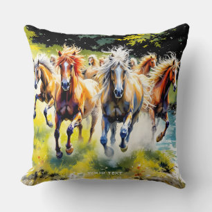 Fantasy Niedlich Herd Wilde Pferde Kissen