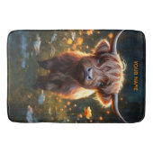 Fantasy Niedlich Highland Baby Cow Badematte (Vorderseite)
