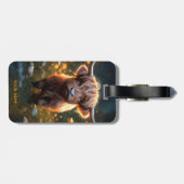 Fantasy Niedlich Highland Baby Cow Gepäckanhänger (Rückseite horizontal)