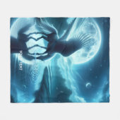 Fantasy Niedlich Horse Wings Moon Fleecedecke (Vorderseite (Horizontal))