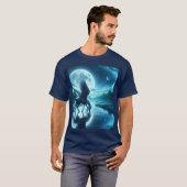 Fantasy Niedlich Horse Wings Moon T-Shirt (Vorne ganz)