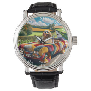 Fantasy Niedlich Hunde Teppich Auto Armbanduhr