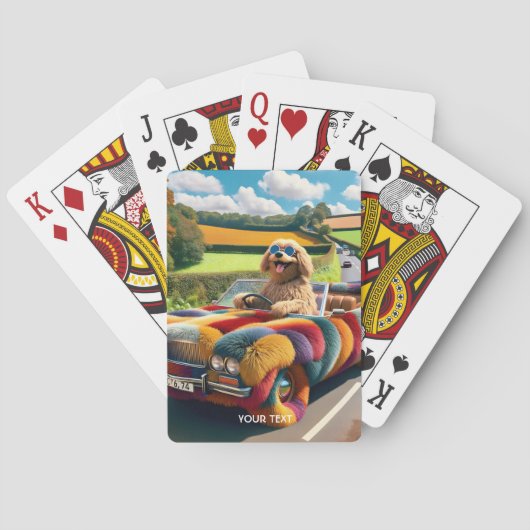 Fantasy Niedlich Hunde Teppich Auto Spielkarten (Rückseite)