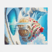 Fantasy Niedlich Ice Cream Mountain Fleecedecke (Vorderseite (Horizontal))