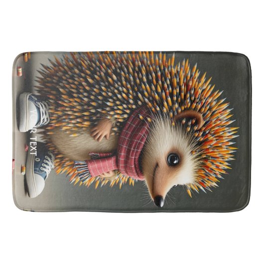 Fantasy Niedlich Igel Sharp Needles Badematte (Vorderseite)