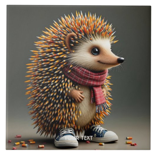 Fantasy Niedlich Igel Sharp Needles Fliese (Vorderseite)