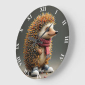 Fantasy Niedlich Igel Sharp Needles Große Wanduhr (Winkel)