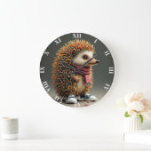 Fantasy Niedlich Igel Sharp Needles Große Wanduhr (Zuhause)