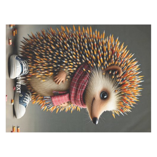 Fantasy Niedlich Igel Sharp Needles Tischdecke (Vorderseite (Horizontal))