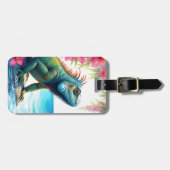 Fantasy Niedlich Iguana Blume Sea Gepäckanhänger (Vorderseite horizontal)