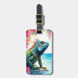 Fantasy Niedlich Iguana Blume Sea Gepäckanhänger