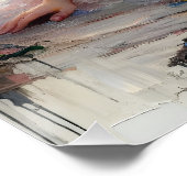 Fantasy Niedlich Impasto Girl Sunrise Poster (Ecke)