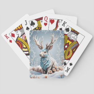 Fantasy Niedlich Jackalope Winter Ice Spielkarten