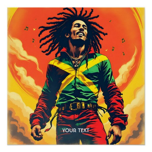 Fantasy Niedlich Jamaica Flag Sun Poster (Vorderseite)