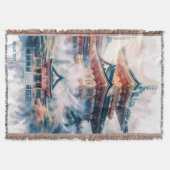 Fantasy Niedlich Japanischer Tempel Wasserfarbe Decke (Vorderseite)