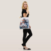 Fantasy Niedlich Japanischer Tempel Wasserfarbe Tasche (Am Model)