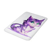 Fantasy Niedlich Kawaii baby Cheshire cat kitten Badematte (Schrägansicht)