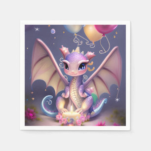Fantasy Niedlich Kawaii Baby Dragon Serviette