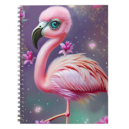 Fantasy Niedlich Kawaii Babyflamingo Notizblock