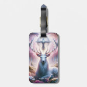 Fantasy Niedlich King Deer Blume Gepäckanhänger (Rückseite vertikal)