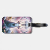 Fantasy Niedlich King Deer Blume Gepäckanhänger (Rückseite horizontal)
