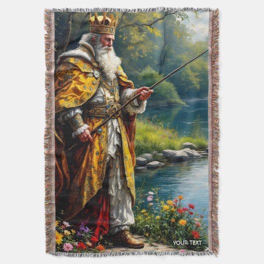 Fantasy Niedlich King Fishing Decke (Vorderseite Vertikal)