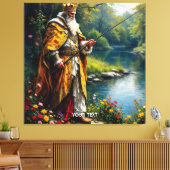 Fantasy Niedlich King Fishing Leinwanddruck (Insitu (Wohnzimmer))