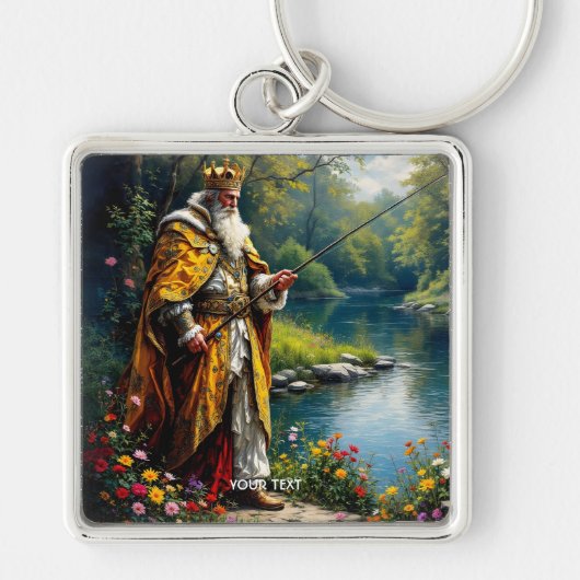 Fantasy Niedlich King Fishing Schlüsselanhänger (Vorne)