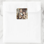 Fantasy Niedlich King Liebe Selfie Quadratischer Aufkleber (Tasche)