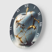 Fantasy Niedlich Kintsugi Porcelain Apple Große Wanduhr (Winkel)