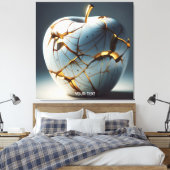 Fantasy Niedlich Kintsugi Porcelain Apple Leinwanddruck (Insitu (Schlafzimmer))