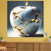 Fantasy Niedlich Kintsugi Porcelain Apple Leinwanddruck (Insitu (Wohnzimmer))
