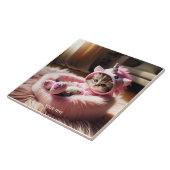 Fantasy Niedlich Kitten Einhornbett Fliese (Seite)