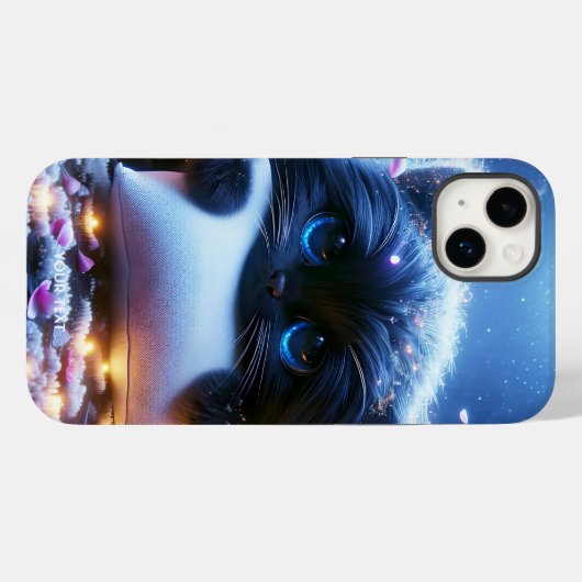 Fantasy Niedlich Kitten Hugging Kissen Case-Mate iPhone Hülle (Rückseite (Horizontal))