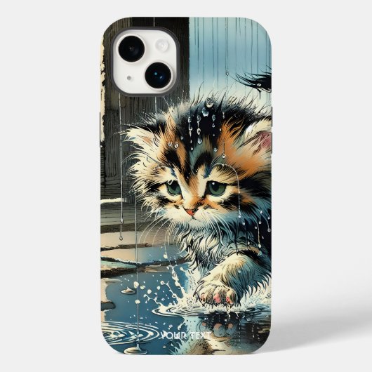 Fantasy Niedlich Kitten unter Rain Case-Mate iPhone Hülle (Rückseite)