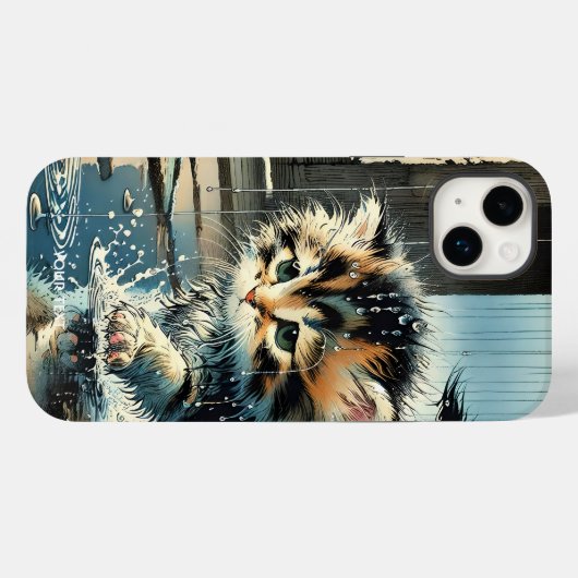Fantasy Niedlich Kitten unter Rain Case-Mate iPhone Hülle (Rückseite (Horizontal))