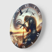 Fantasy Niedlich Knight Sword Legende Große Wanduhr (Winkel)