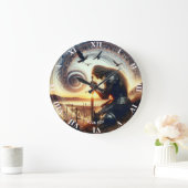 Fantasy Niedlich Knight Sword Legende Große Wanduhr (Zuhause)