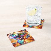 Fantasy Niedlich Koala Dancing Disco Rechteckiger Pappuntersetzer (Vor Ort)