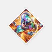 Fantasy Niedlich Koala Dancing Disco Serviette (Ecke)