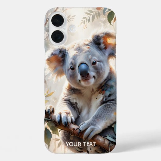 Fantasy Niedlich Koala Tree Wasserfarbe Case-Mate iPhone Hülle (Rückseite)