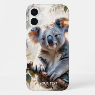 Fantasy Niedlich Koala Tree Wasserfarbe iPhone 16 Plus Hülle