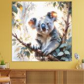 Fantasy Niedlich Koala Tree Wasserfarbe Leinwanddruck (Insitu (Wohnzimmer))