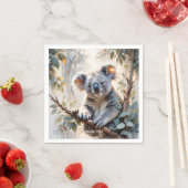 Fantasy Niedlich Koala Tree Wasserfarbe Serviette (Beispiel)