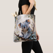 Fantasy Niedlich Koala Tree Wasserfarbe Tasche (Von Nahem)