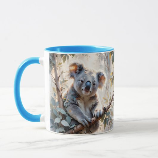 Fantasy Niedlich Koala Tree Wasserfarbe Tasse (Links)