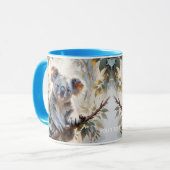 Fantasy Niedlich Koala Tree Wasserfarbe Tasse (Vorderseite Links)