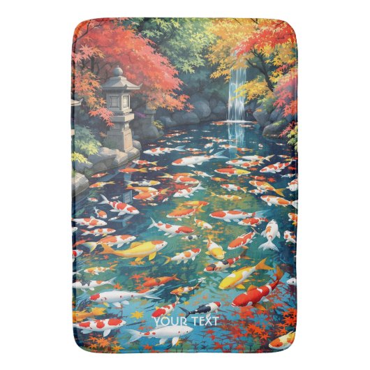 Fantasy Niedlich Koi Fish Pond Badematte (Vorderseite Vertikal)