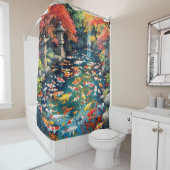 Fantasy Niedlich Koi Fish Pond Duschvorhang (Beispiel)