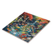 Fantasy Niedlich Koi Fish Pond Fliese (Seite)